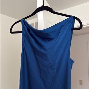 Elegant Blue Sleeveless Dress